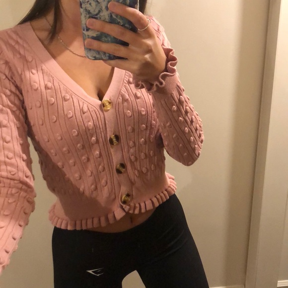 Princess Polly Tops - Pinky cardigan/long sleeves